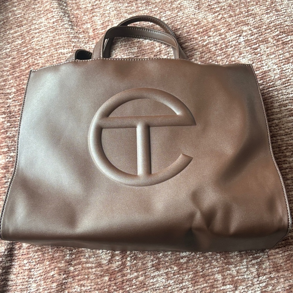 Telfar Brown Logo Tote